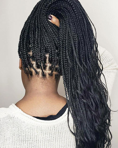 Long Individual Braids Hairstyles