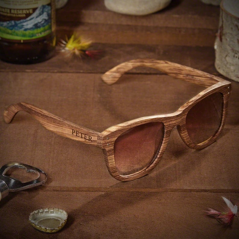 mens genuine bamboo sunglasses