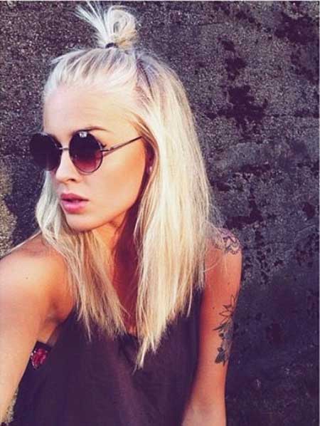 Hipster Hairstyles Ling Bob Hairstyles, Sunglasses, Bun, 