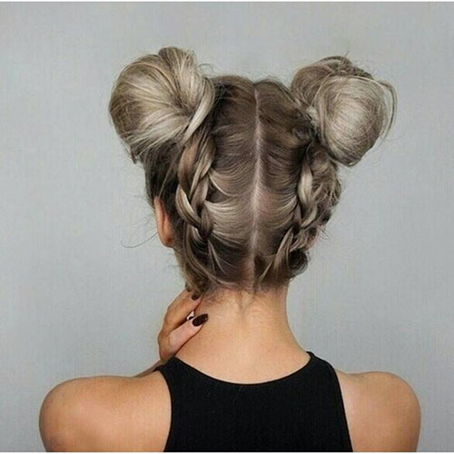 Braided Hair In A Bun