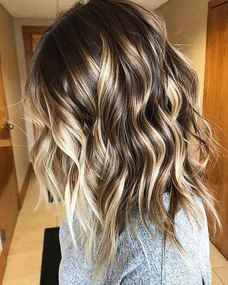 Balayage Hair Wavy Bronde