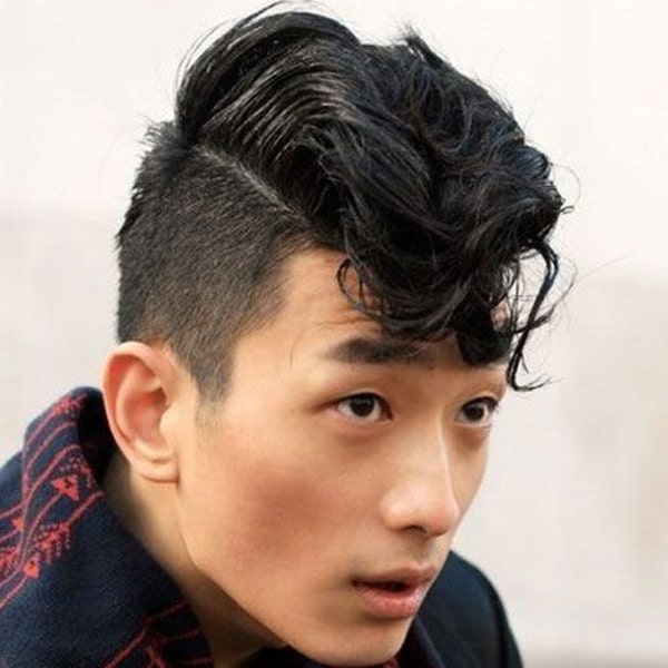 curly pompadour