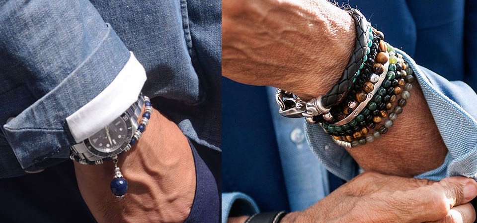 how to wear mens bracelets