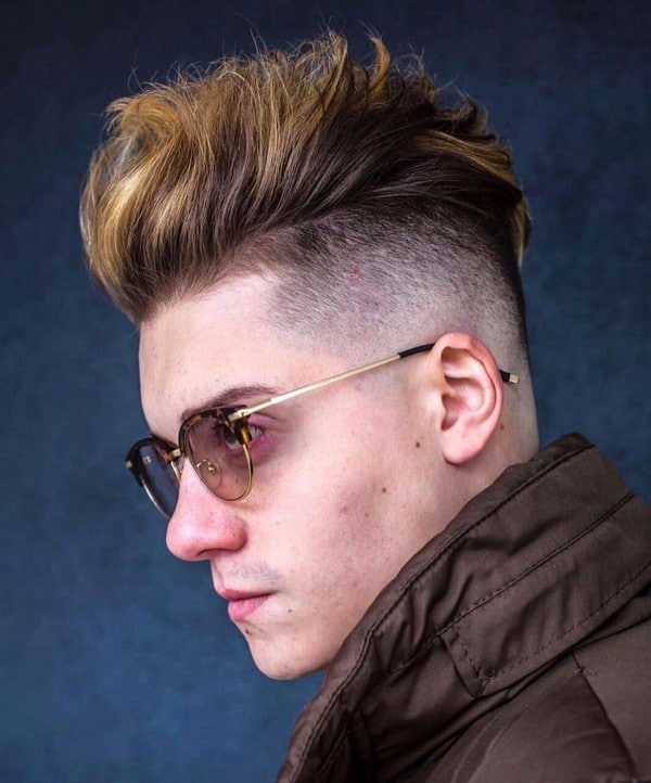 Quiff Hairstyle With Shaved Sides