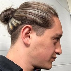 Thin Haired Man Bun