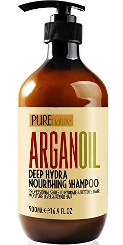 Moroccan Argan Oil Shampoo SLS Free Sulfate Free, for Damaged, Dry, Curly or Frizzy Hair -...