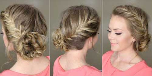 Fishtail Side Braid with Bun