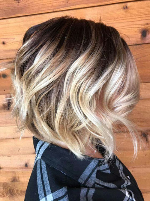 Short Brown Hair With Blonde Highlights