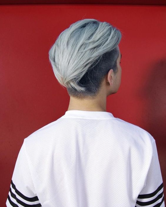 Silver hair undercut