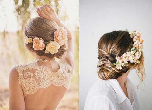 Boho Braided Low Buns for Wedding