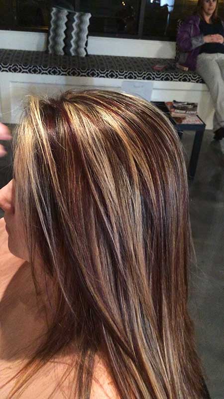 And Red Highlights On Brown Hair Summer, Highlights