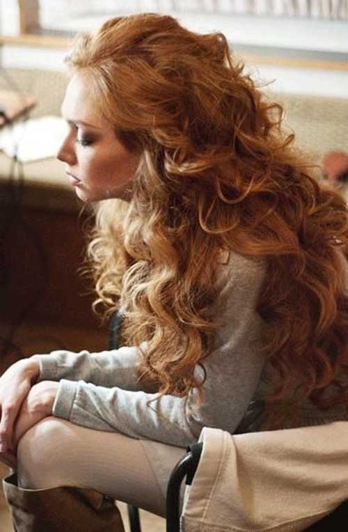 Very Long Strawberry Blonde Curly Hair