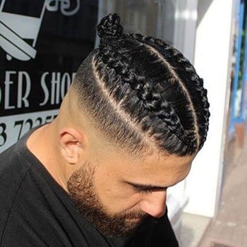 Two Braided Man Bun