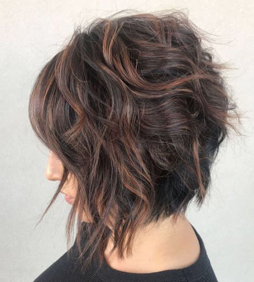 Short Curly Layered Haircuts With Bangs