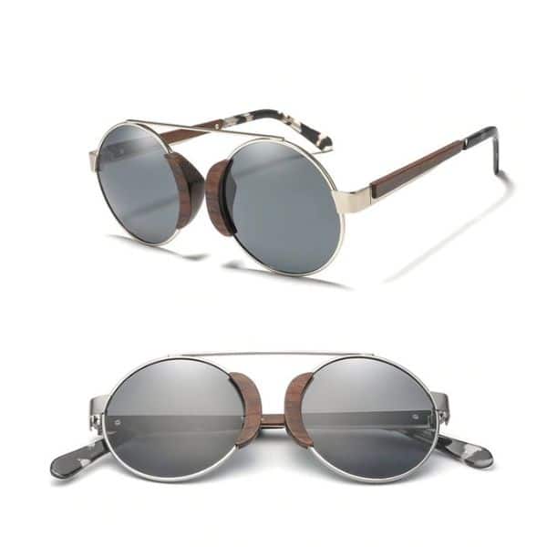 mens vintage wood sunglasses