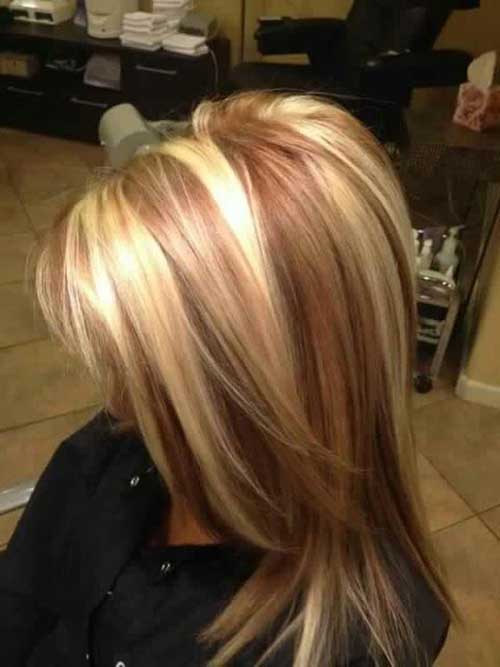 Long Strawberry Blonde Highlighted Hair Styles