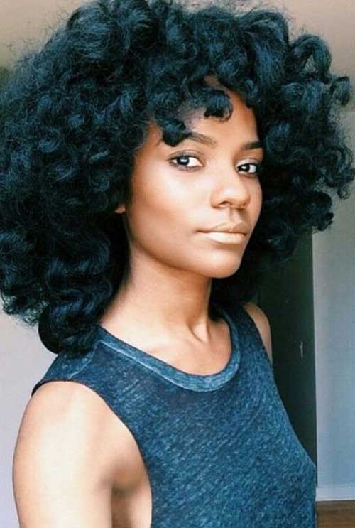 Black Curly Hairstyles with Color