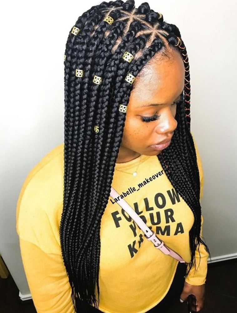 Black hair box braids 2019