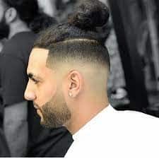 Fade Bun with a Beard