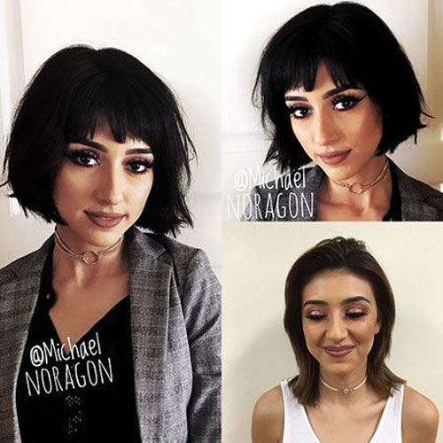 Short Layered Cuts With Bangs