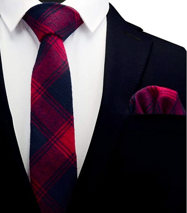 Dark blue striped tie