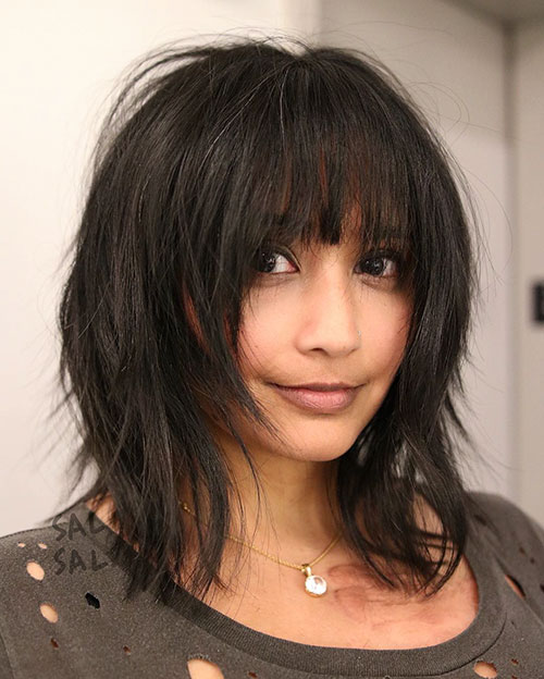 Short Layered Bob Haircuts With Bangs