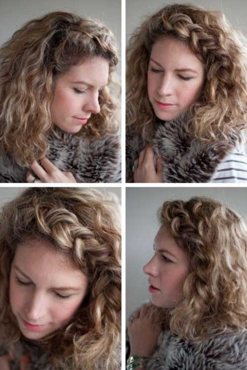 Braid Crown Curly Hairstyles