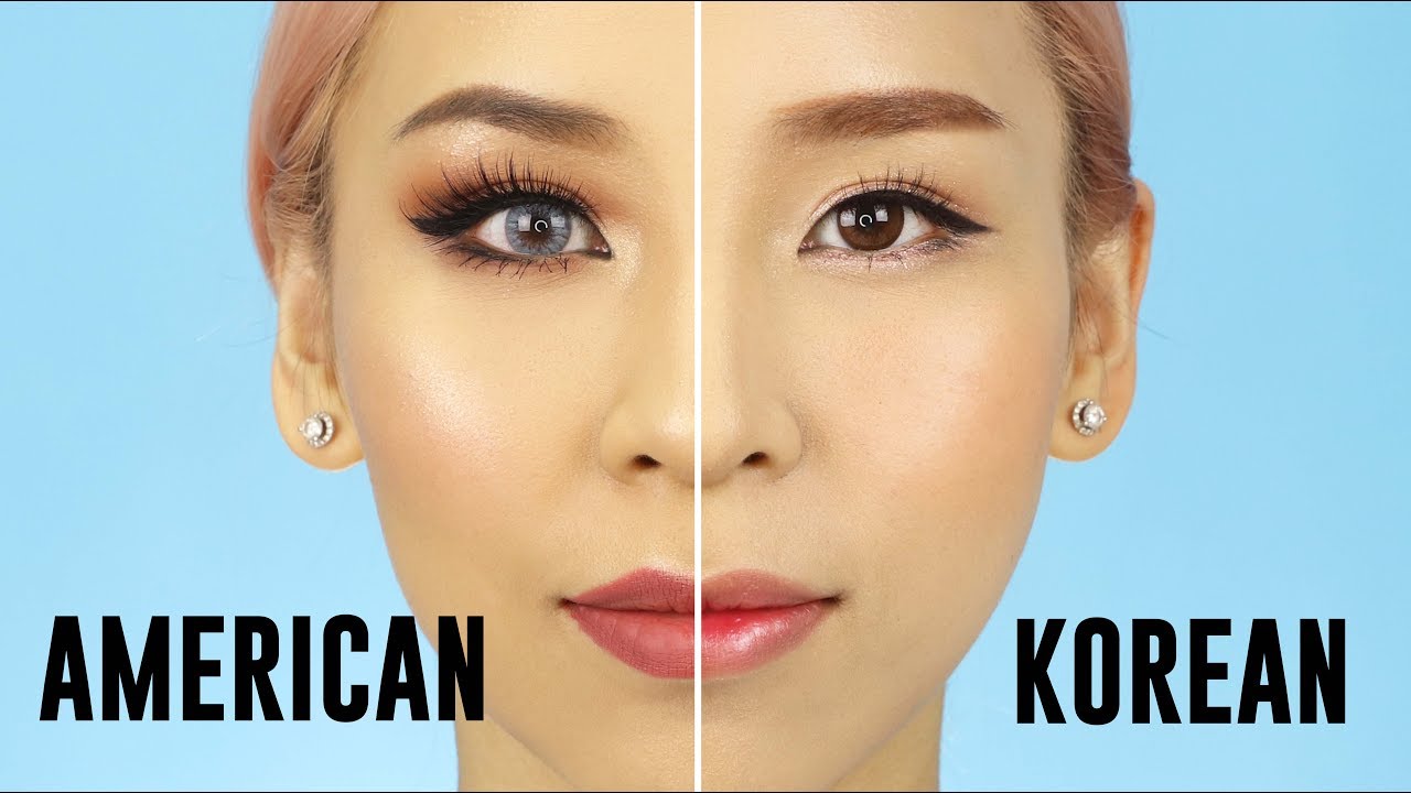 American VS Korean Style Makeup - 2017 - YouTube