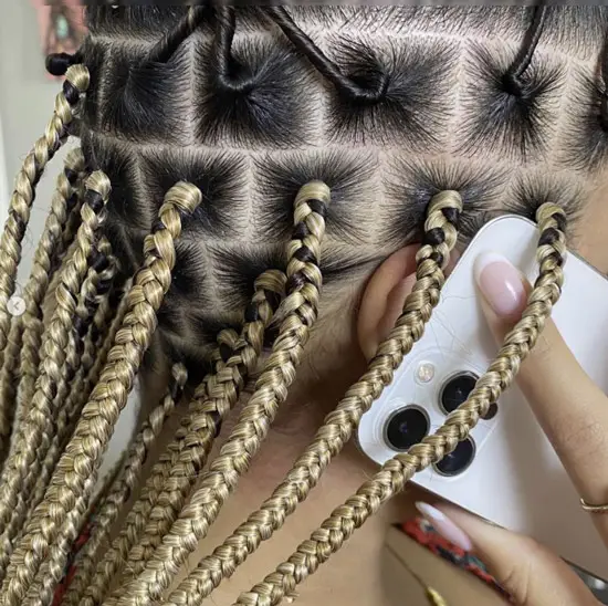 Small Blonde Box Braids