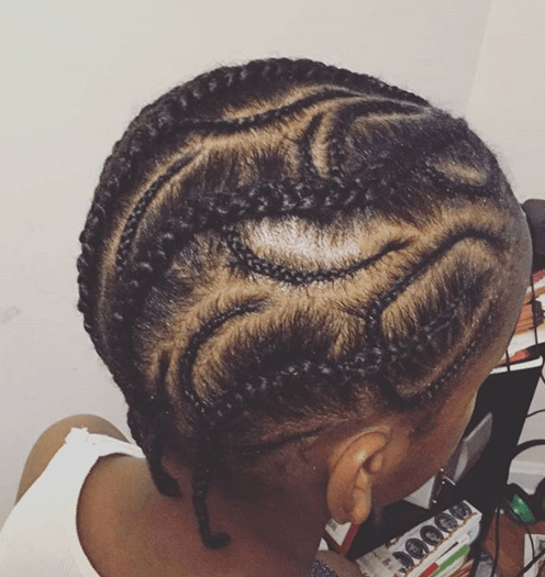 Stylish Cornrows With Hair Designs