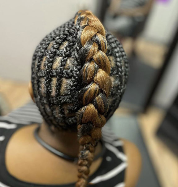 Braided Colored Mohawk