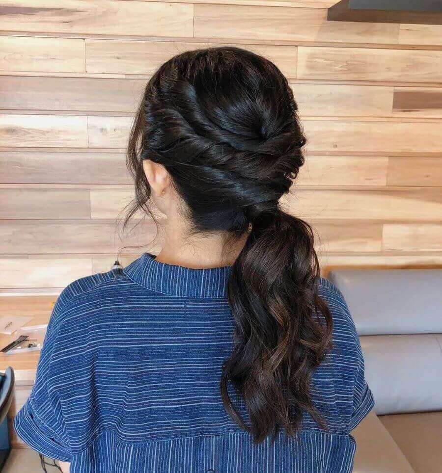 Tousled and Textured Ponytail