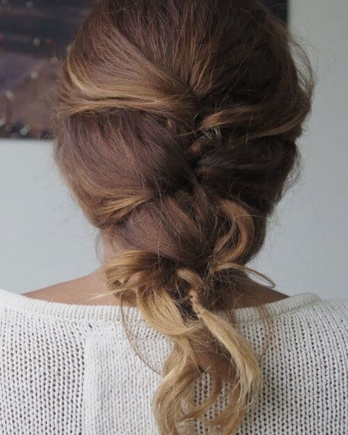 Tight thick mermaid braid hairstyle