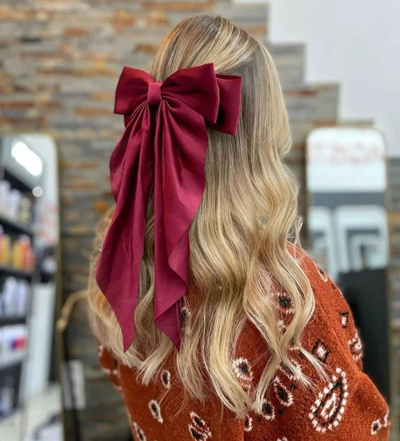 Hair Down With Bow Headband