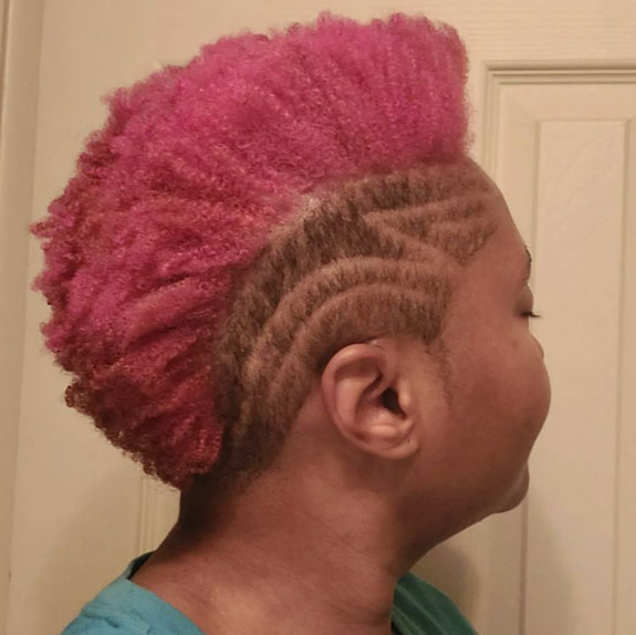 Afro Curly top with Shaved Sides