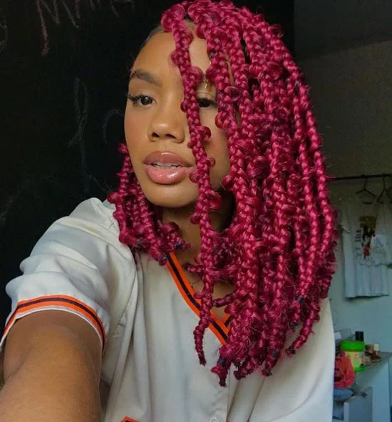 Burgundy Braids