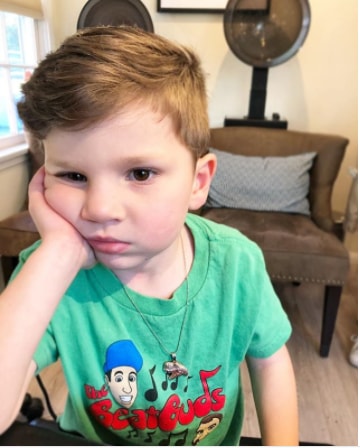 Side Combed Toddler Boy Haircut