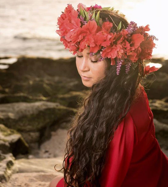 With Flower Crown