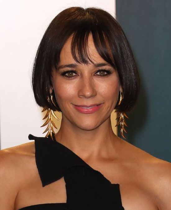 Rashida Jones One Shoulder Dresses Hairsatyle