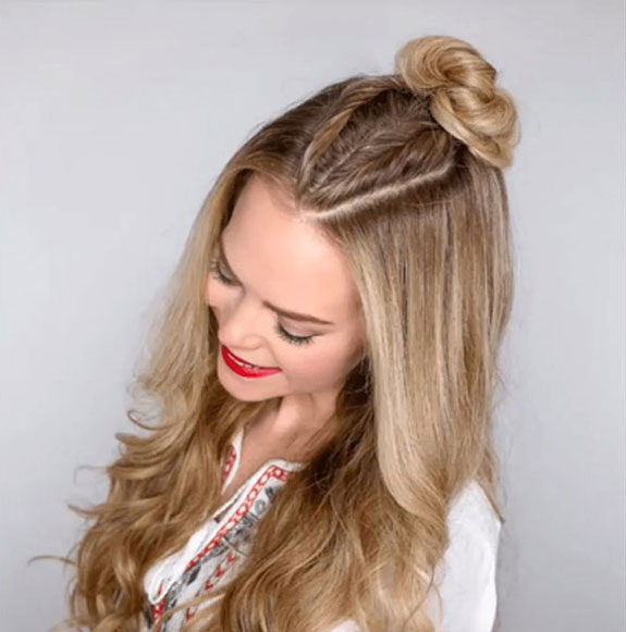 Twisted Top Knot Hairstyle