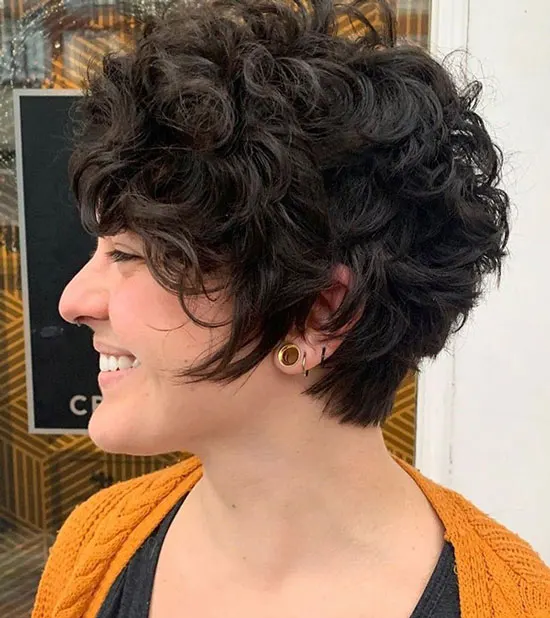 Tomboy Curly Pixie Cut