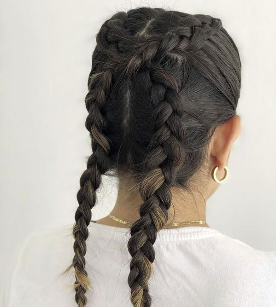 Criss Cross Dutch Braids