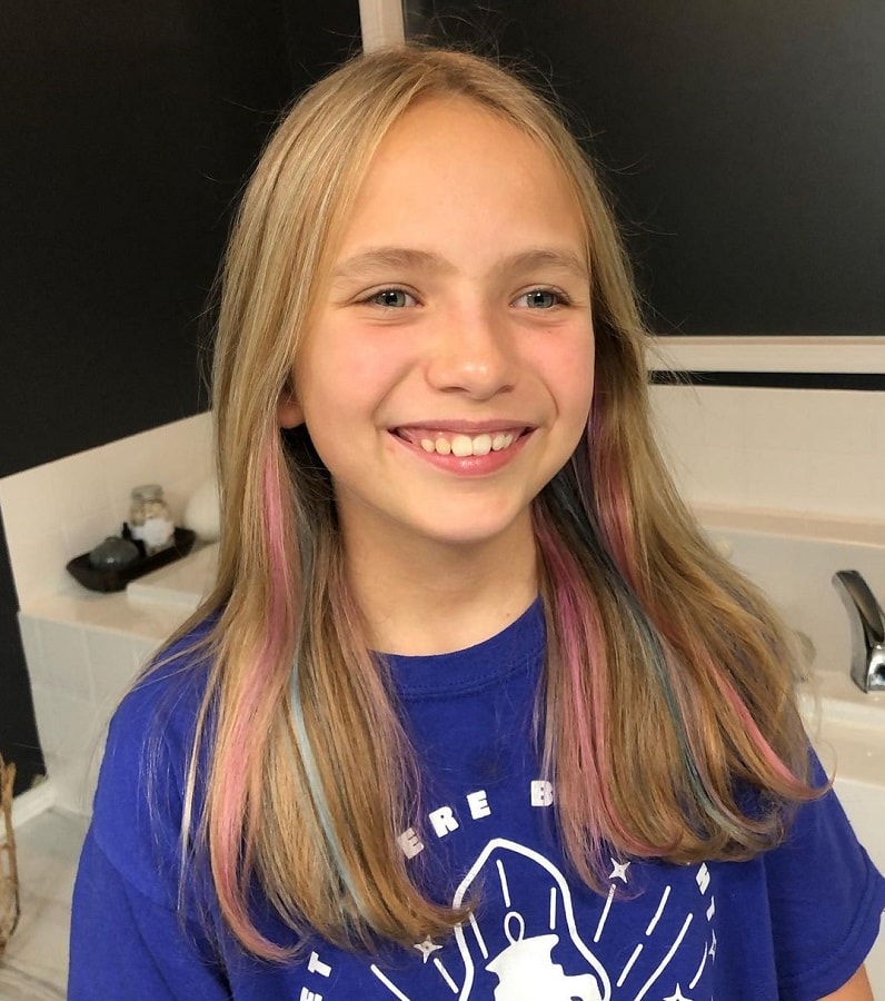 peekaboo highlights for little girl