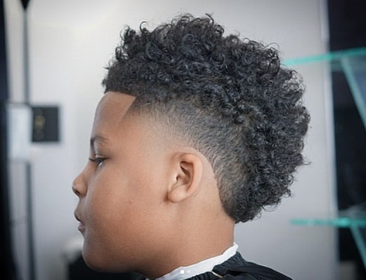 Mohawk with V Shape Line