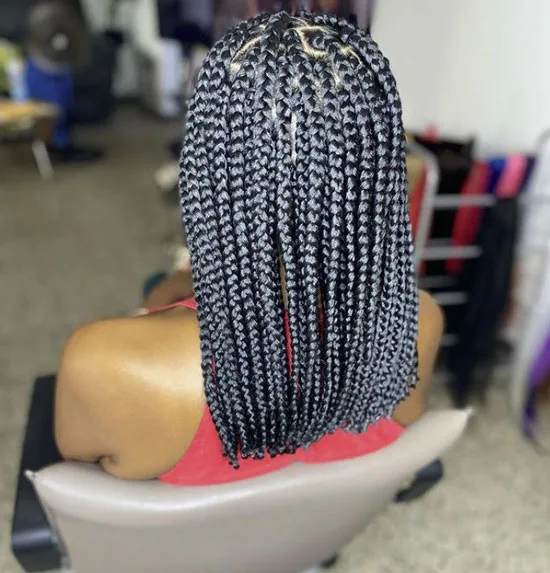 Short Medium Box Braids