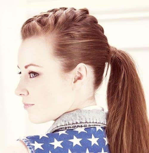 Braid with Punky Ponytail