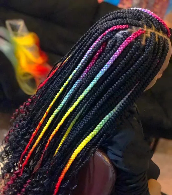 RGB Lemonade Boho Braids