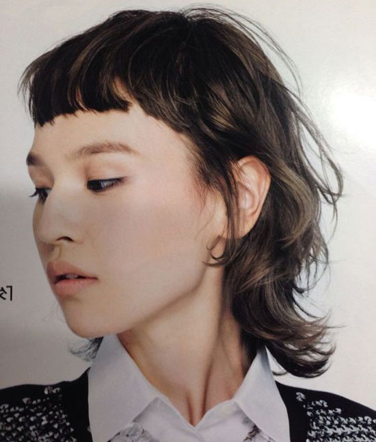 Shag Mullet With Blunt Micro Bangs