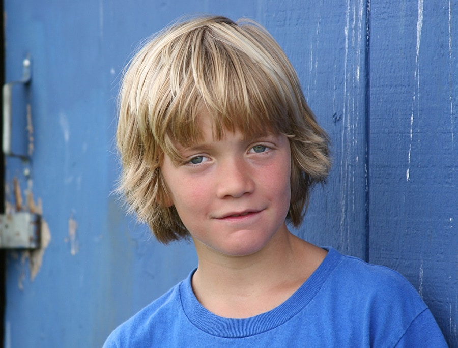 medium length blonde hair for boys 