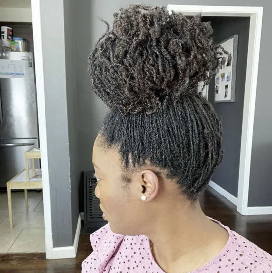 Top Bun Micro Locs